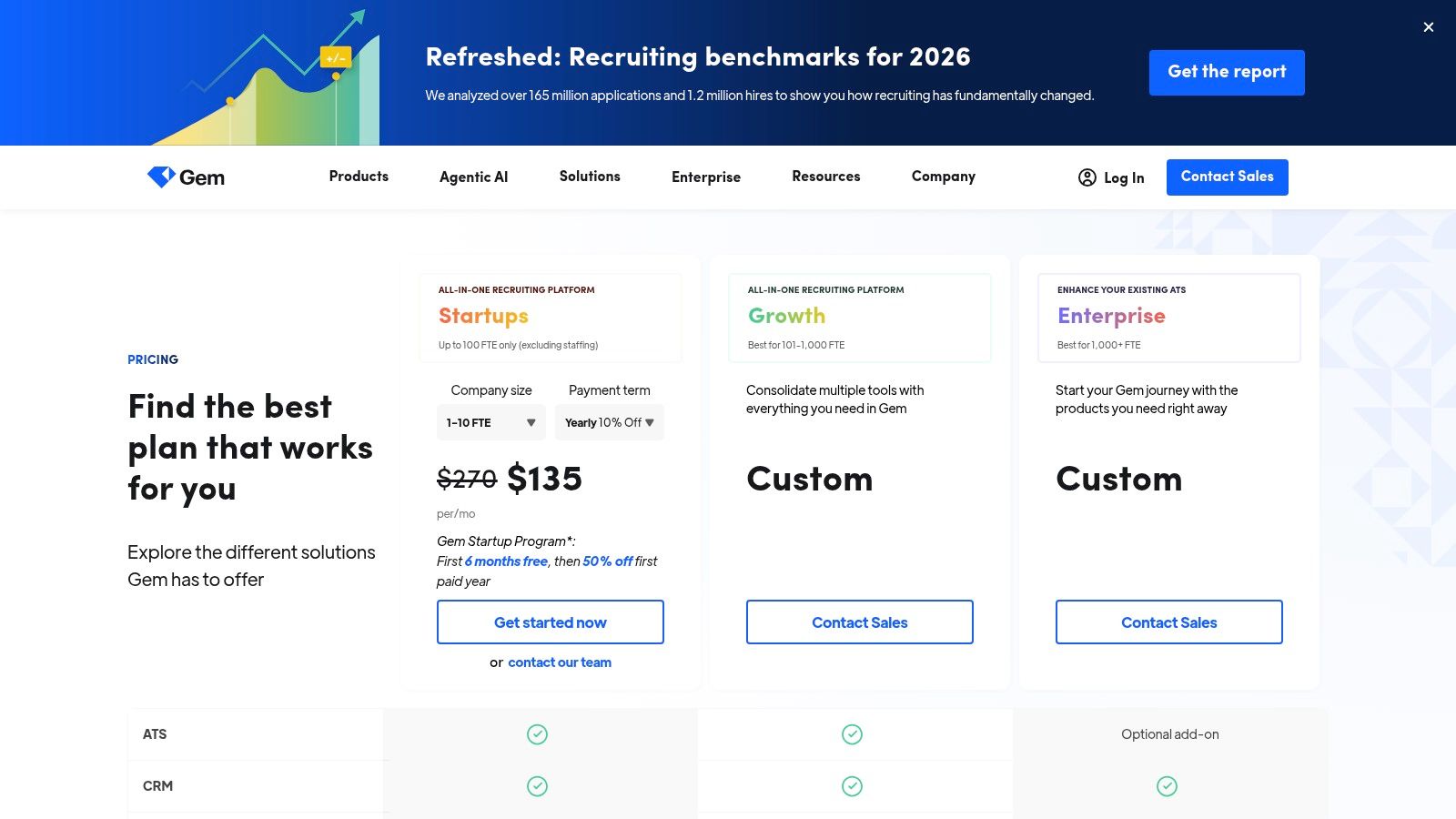 Gem pricing tiers and features
