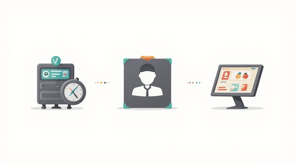A map with a magnifying glass over it, revealing hidden fees and extra costs, illustrating the concept of ZoomInfo's hidden pricing traps.