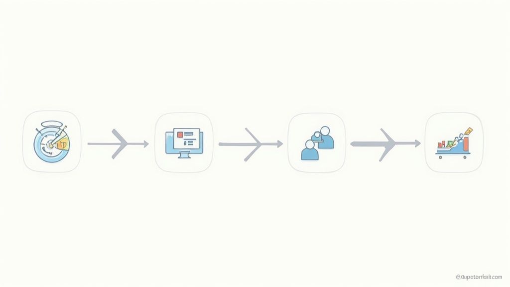 A person sitting at a desk with multiple screens displaying data analytics and talent profiles, indicating a successful implementation.