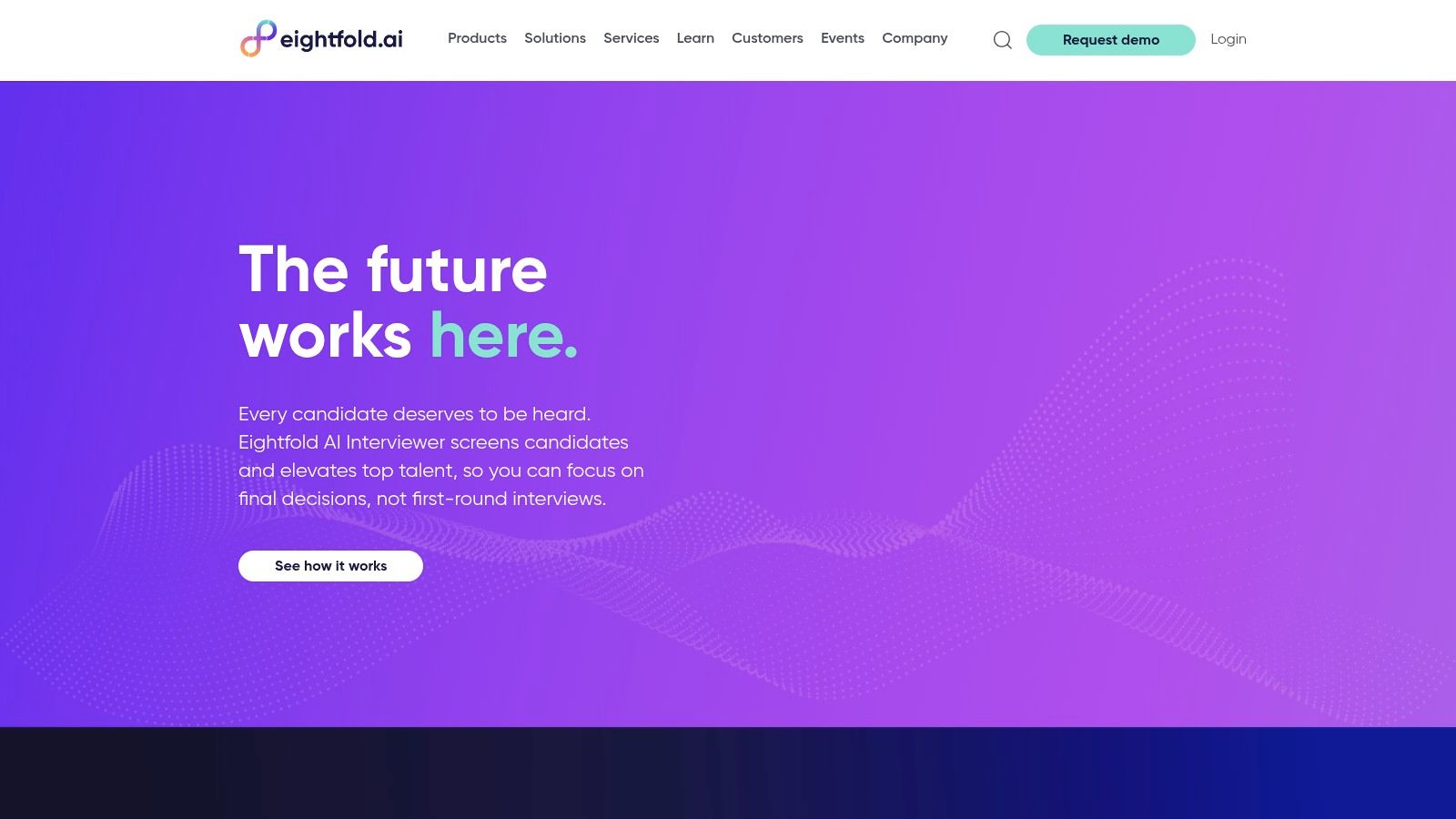 The Eightfold AI talent intelligence platform showing candidate skills and matching.