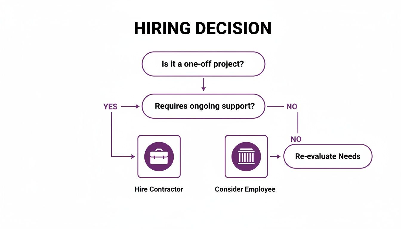 independent contractor hiring decisions flowchart