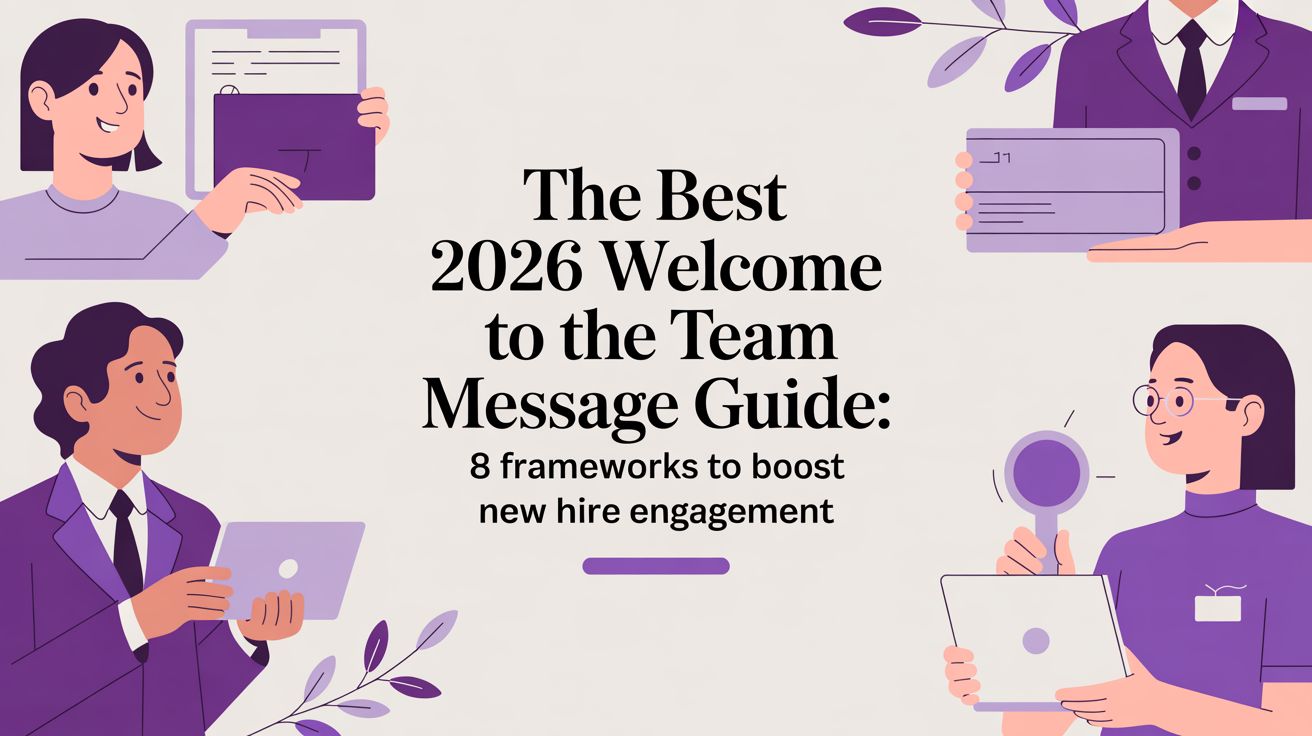 The Best 2026 Welcome to the Team Message Guide: 8 Frameworks to Boost New Hire Engagement
